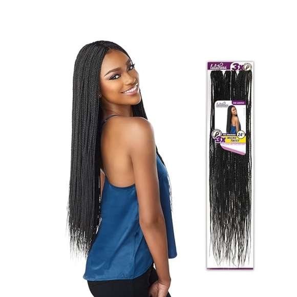 Sensationnel Crochet Braids Lulutress 3X Pre-Looped Micro Twist 24" (1B) - Picture 5 of 7